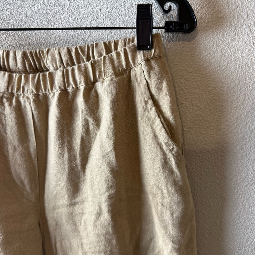 NWOT Frank & Eileen Maisie Pull On Crop Wide Leg Linen Pant Casual Women’s Small - Picture 8 of 12